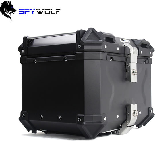 Spywolf SpyWolf Space-X Black Aluminium Motorcycle Top Case 45lt Black