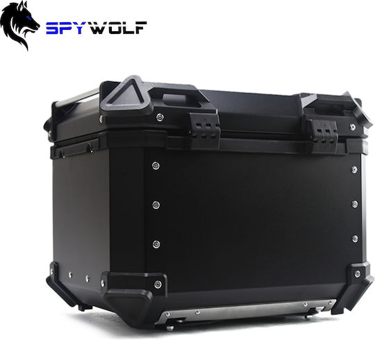 Spywolf SpyWolf Space-X Black Aluminium Motorcycle Top Case 45lt Black