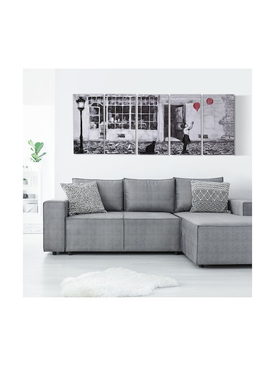 HomCom Πεντάπτυχος Πίνακας σε Καμβά 80x40cm