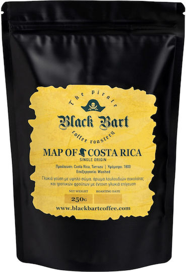 Black Bart Coffee Καφές Φίλτρου Arabica Costa Rica Map Of Costa Rica Αλεσμένος 250gr