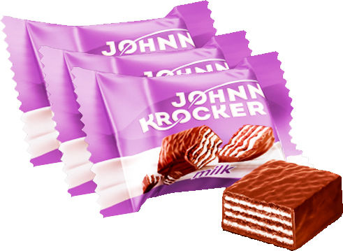 Roshen Johnny Knocker Wafer Milk Purple 1000gr