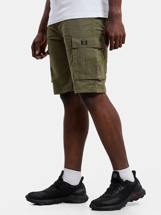 Pantaloni Scurți Bărbați Cargo Kaki