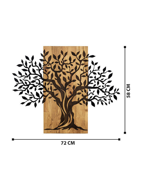 3D Mixed Art Willow Black Wooden 58x72cm