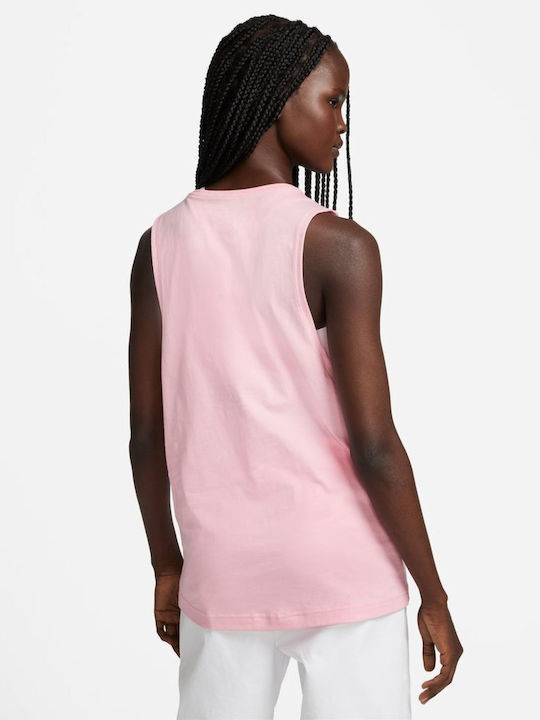 Nike Futura Women's Athletic Cotton Blouse Sleeveless Pink
