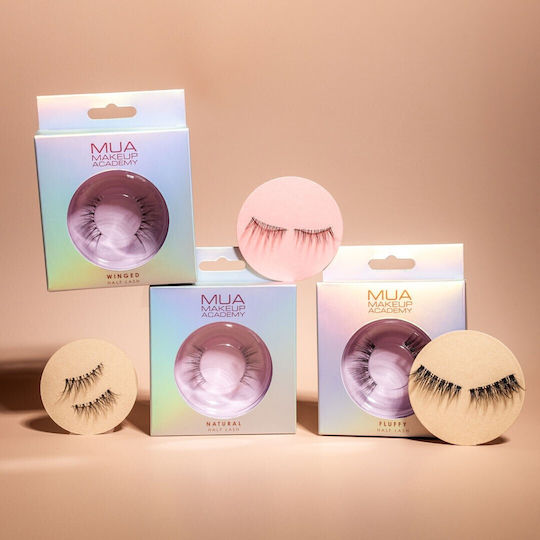 MUA Natural Half Half Lashes Μαύρες 2τμχ
