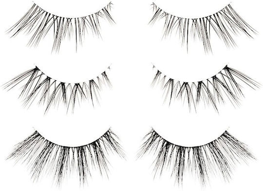 MUA Half Trio False Lashes in Black color 6pcs