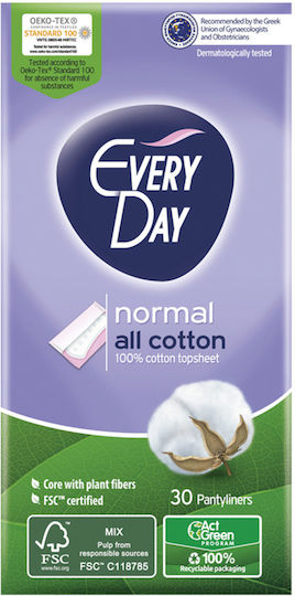 さらりん　EVERY DAY I LIKE. cotton Every Day All Cotton Normal Panty Liners 20pcs | Skroutz.mt