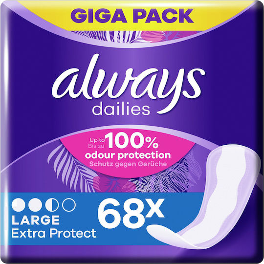 Always Dailies Extra Protect Large Panty Liners for Normal Flow 2.5 Drops 20pcs & 24pcs