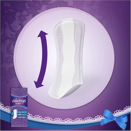 Always Dailies Extra Protect Large Panty Liners for Heavy Flow 2.5 Drops 26pcs