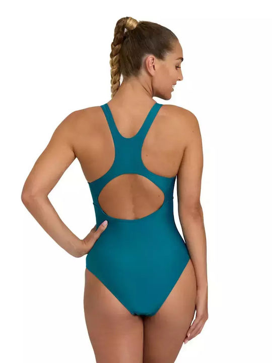Arena Solid Athletic One-Piece Swimsuit Green