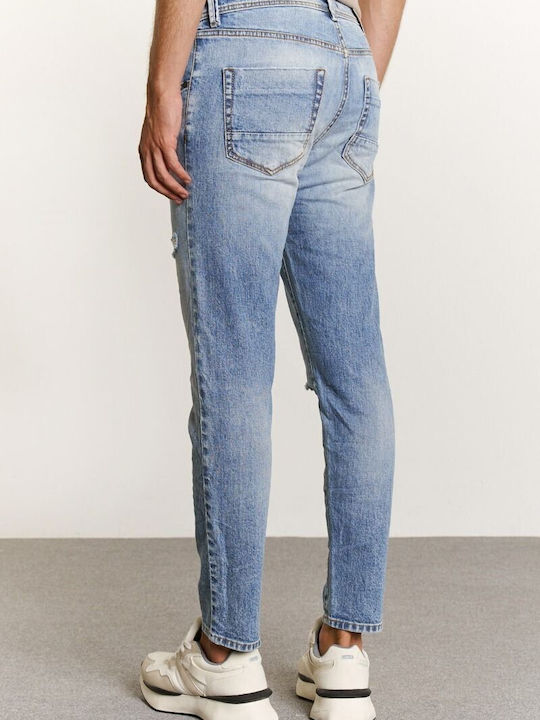 Edward Jeans MP-D-JNS-S23-024 Pantaloni de Bărbați din Jean în Croială Slim Albastru deschis