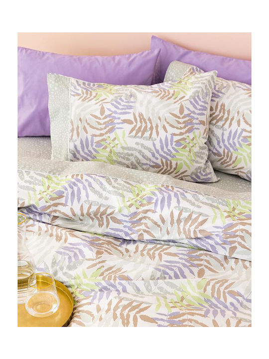 Palamaiki CB2083 Σετ Σεντόνια King Size 265x275εκ. Μωβ (4τμχ)