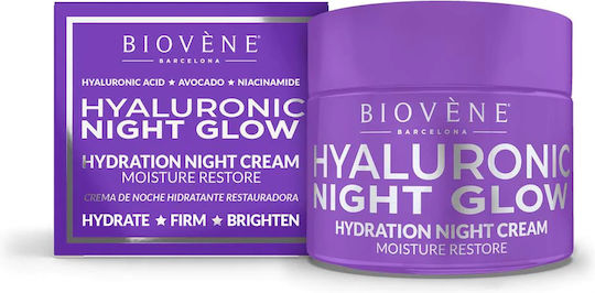 Biovene Κρέμα Προσώπου Νυκτός για Ενυδάτωση & Αντιγήρανση με Υαλουρονικό Οξύ 50ml