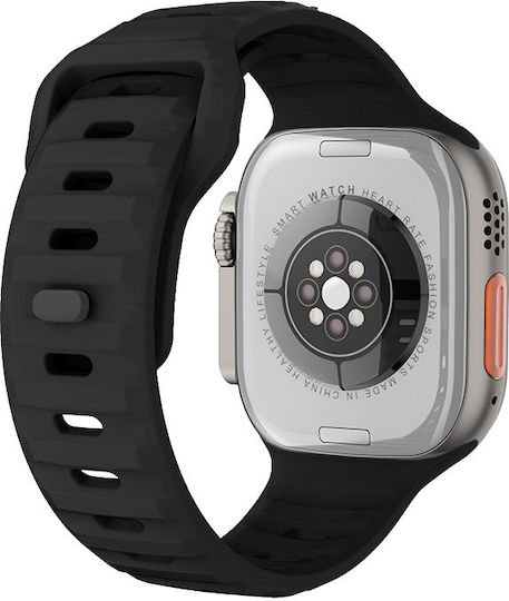 DAS.4 SU08 Smartwatch with Heart Rate Monitor (Black / Silver)