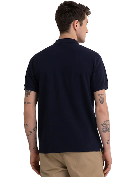 Franklin & Marshall Ανδρικό T-shirt Polo Navy Μπλε