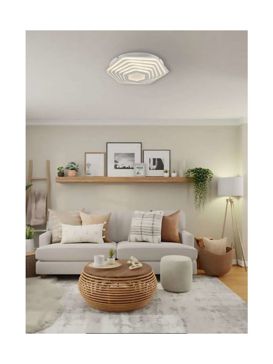 Atman Hervas Ceiling Mount Light 50cm Gray with Integrated LED and Remote Control