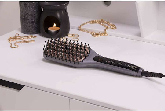 Remington Straight Brush Keratin Protect Κεραμική Ηλεκτρική Βούρτσα με Αέρα για Ίσιωμα