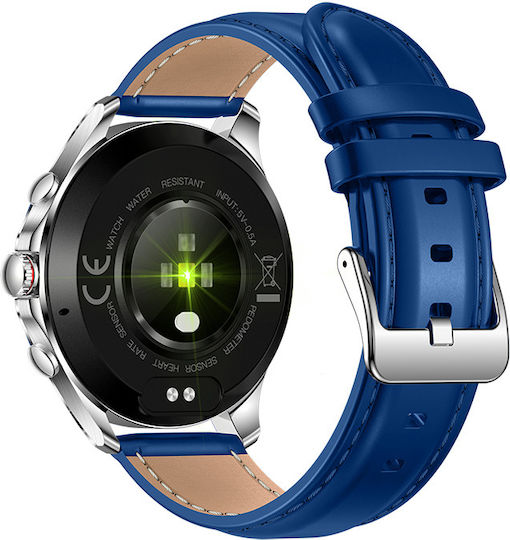 DAS.4 SQ22 Smartwatch με Παλμογράφο (Μπλε)