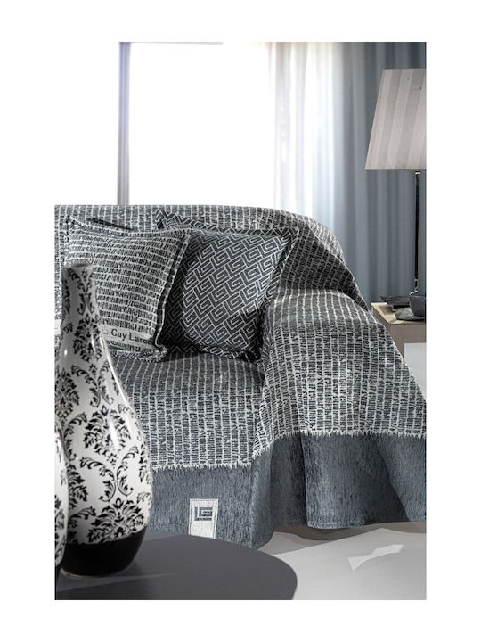 Guy Laroche Three-Seater Sofa Throw 2 Sides Parfait 180x300cm Anthracite