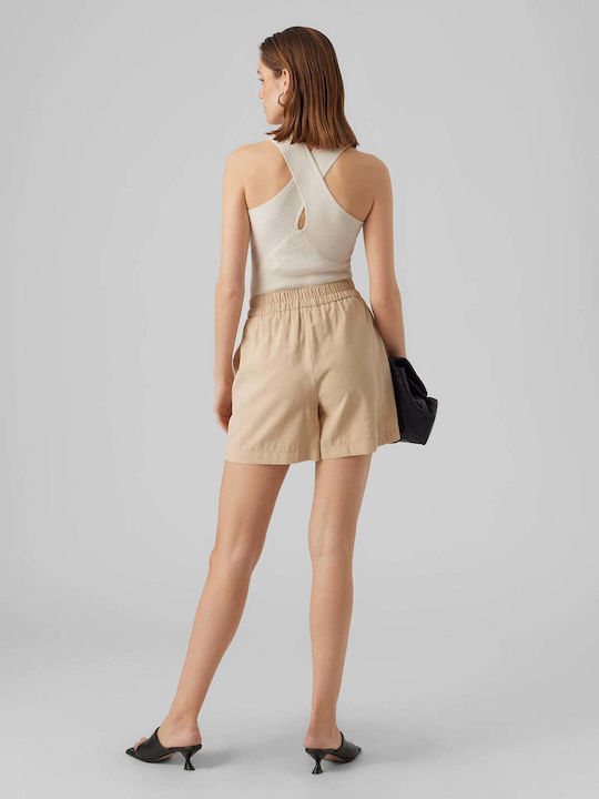 Vero Moda Women's Summer Blouse Sleeveless Beige