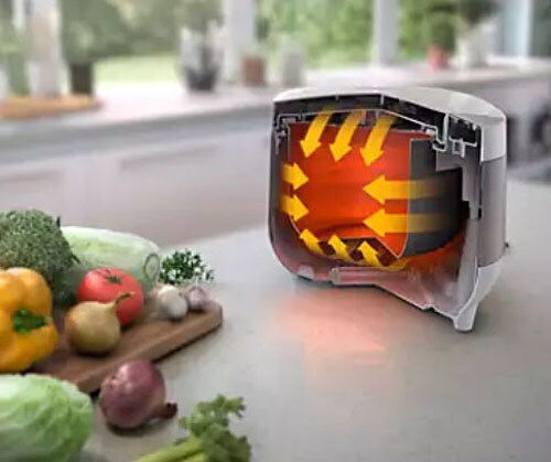 Philips Multifunktionskocher 1300W mit Kapazität 5Es Weißer