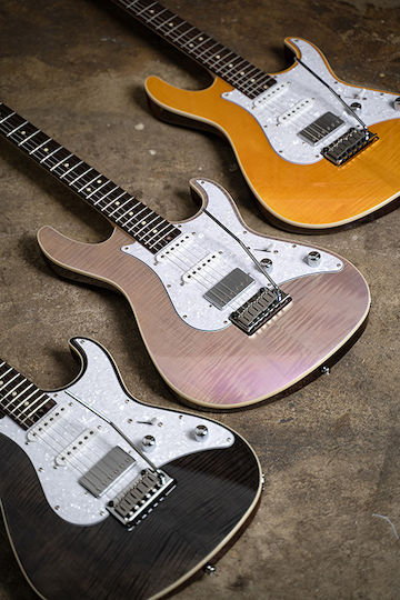 Cort G280 Select Electric Guitar Stratocaster with HSS Pickup Configuration Trans Chameleon Purple