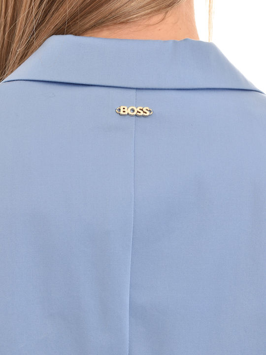 Boss Blazer pentru femei Sacou Albastru