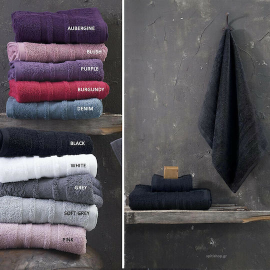 Rythmos Σετ Πετσέτες Μπάνιου 3τμχ Laura 02 Soft Gray 02 Soft Gray Σακούλα Βάρους 500gr/m²