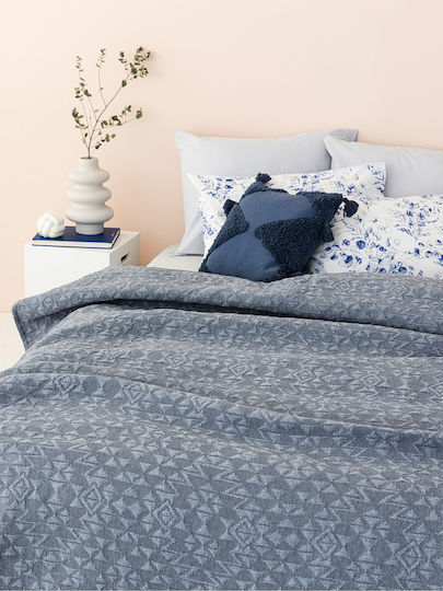 Palamaiki Inez Κουβερλί Μονό από Πολυεστέρα Denim 170x260cm