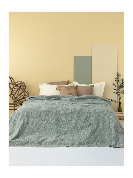 Palamaiki Jude Coverlet Single from Cotton & Polyester Khaki 170x260cm