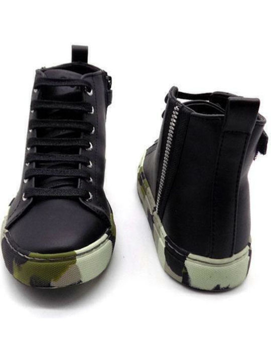 Παιδικά Sneakers High Μαύρα