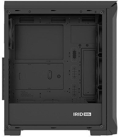 Genesis Irid 505F Gaming Midi-Turm Computergehäuse mit Seitenfenster Schwarz