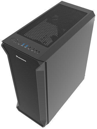 Genesis Irid 505F Gaming Midi-Turm Computergehäuse mit Seitenfenster Schwarz