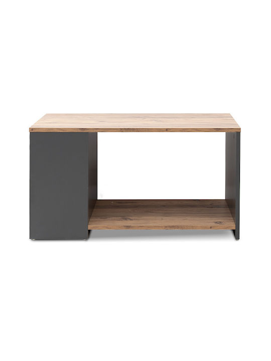Rectangular Central Coffee Table Sylvia Wooden Pine Oak / Anthracite M90.2xW59.2xH48.1cm