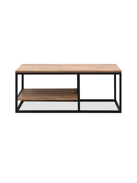 Rechteckiger Zentral-Kaffeetisch Kane Holz Pine Oak M106xL50xH42cm
