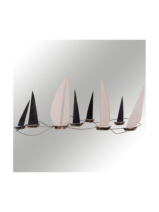 Wall Decor Made of Metal Ocean 117x5x52cm