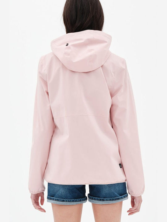 Emerson Women's Short Lifestyle Jacket Waterproof for Spring or Autumn with Hood Hush Pink