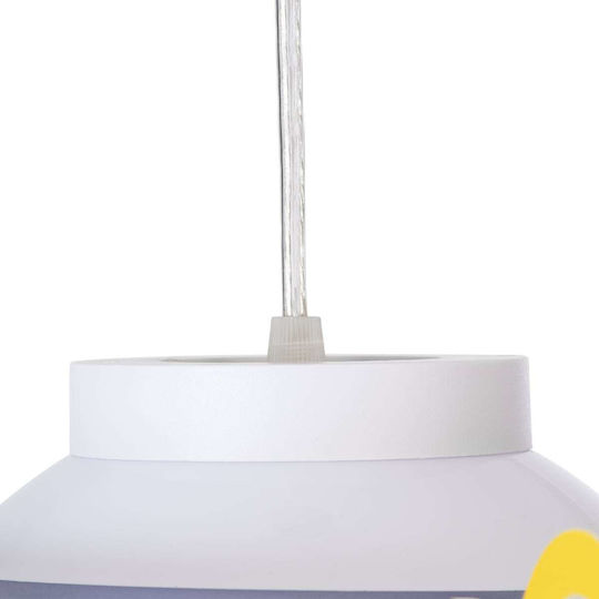 GloboStar Raumschiff-UFO Einfaches Licht Kinderdeckenleuchte Deckenleuchte mit Fassung E27 Gelb 58x24cm