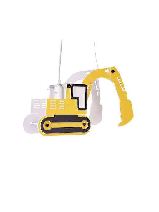 GloboStar Excavator Einfaches Licht Kinderdeckenleuchte Deckenleuchte mit Fassung E27 Gelb 45x27cm