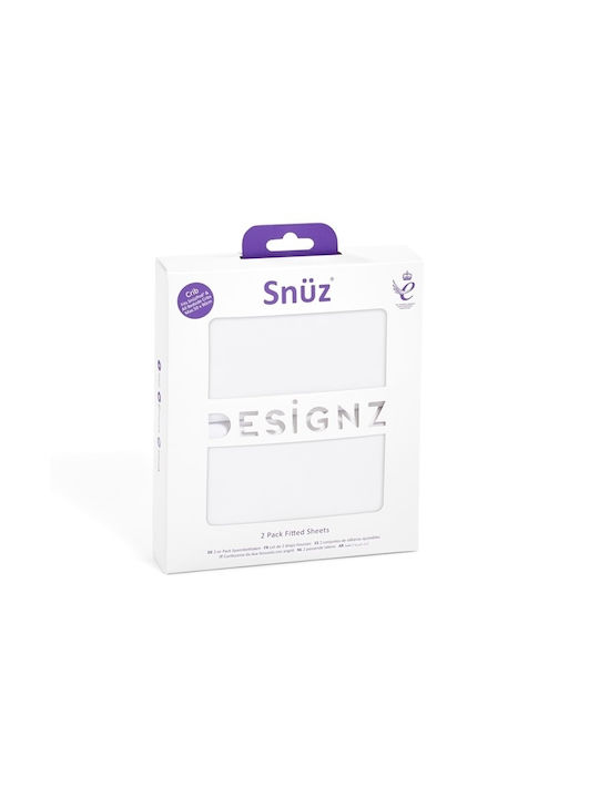 Snuz Σετ Βρεφικά Σεντόνια Λίκνου Βαμβακερά Λευκά 44x80εκ. 2τμχ