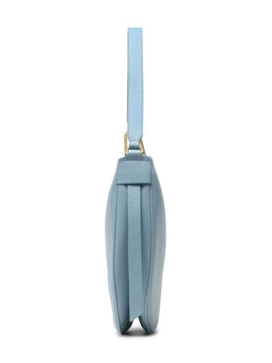 Leather Women's Bag Shoulder Light Blue