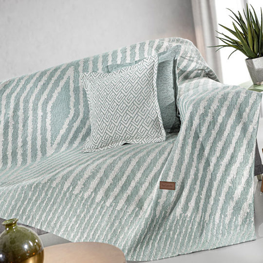 Guy Laroche Norton Ριχτάρι Πολυθρόνας Δύο 'Οψεων Chenille 180x150εκ. Ocean