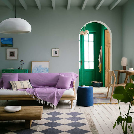 Gofis Home Eartha 372 Ριχτάρι Τριθέσιου Καναπέ 180x310εκ. 19 Lilac
