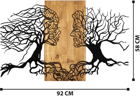 3D Mixed Art Passion Black Wooden 92x58cm