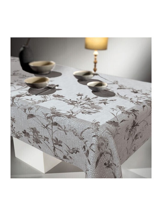 Saint Clair 1036 Polyester Stain Resistant Tablecloth Stone 145x180cm