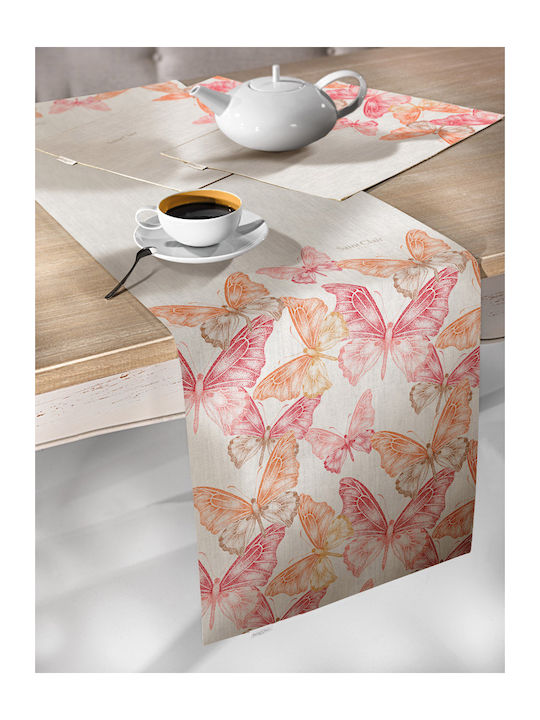 Saint Clair Τραπεζομάντηλο Αλέκιαστο 1031 Coral 145x180εκ.