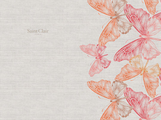 Saint Clair Τραπεζομάντηλο Αλέκιαστο 1031 Coral 145x180εκ.