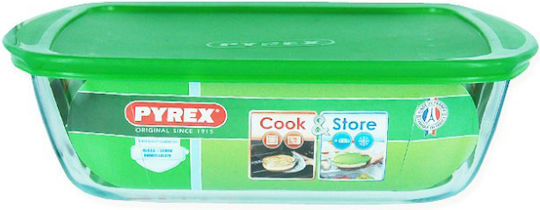 Pyrex Lunchbox Glas Green Geeignet für die Mikrowelle 1250ml 1Stück