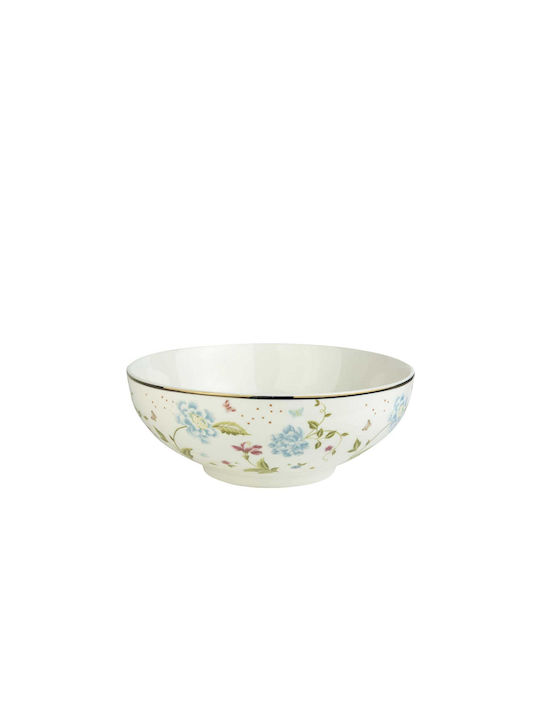 Laura Ashley Elveden Porcelain Salad Bowl White 23x23cm