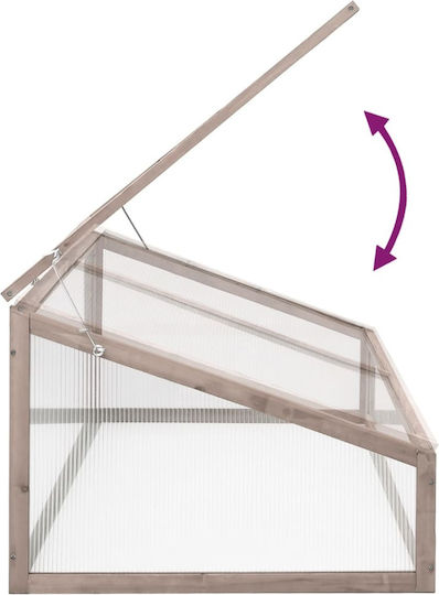 vidaXL 362647 Θερμοκήπιο με Ξύλινο Σκελετό 1.1x0.58x0.39m